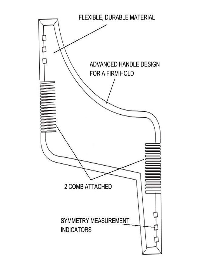 Ekan Beard Shaping and Styling Template Tool Comb for Perfect Line Up and Edging for Men Boy Pack of 1 (m2) - Image 3